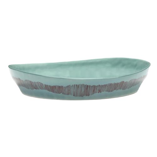 Ottolenghi Feast Serving Plate S Azure Swirl Stripes Red
